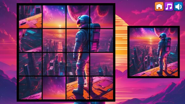 OG Puzzlers: Synthwave Astronauts screenshot 2