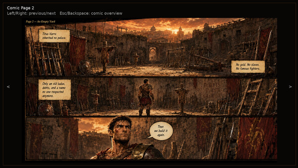 Screenshot of Gladiatory gameplay showing in-action mechanics