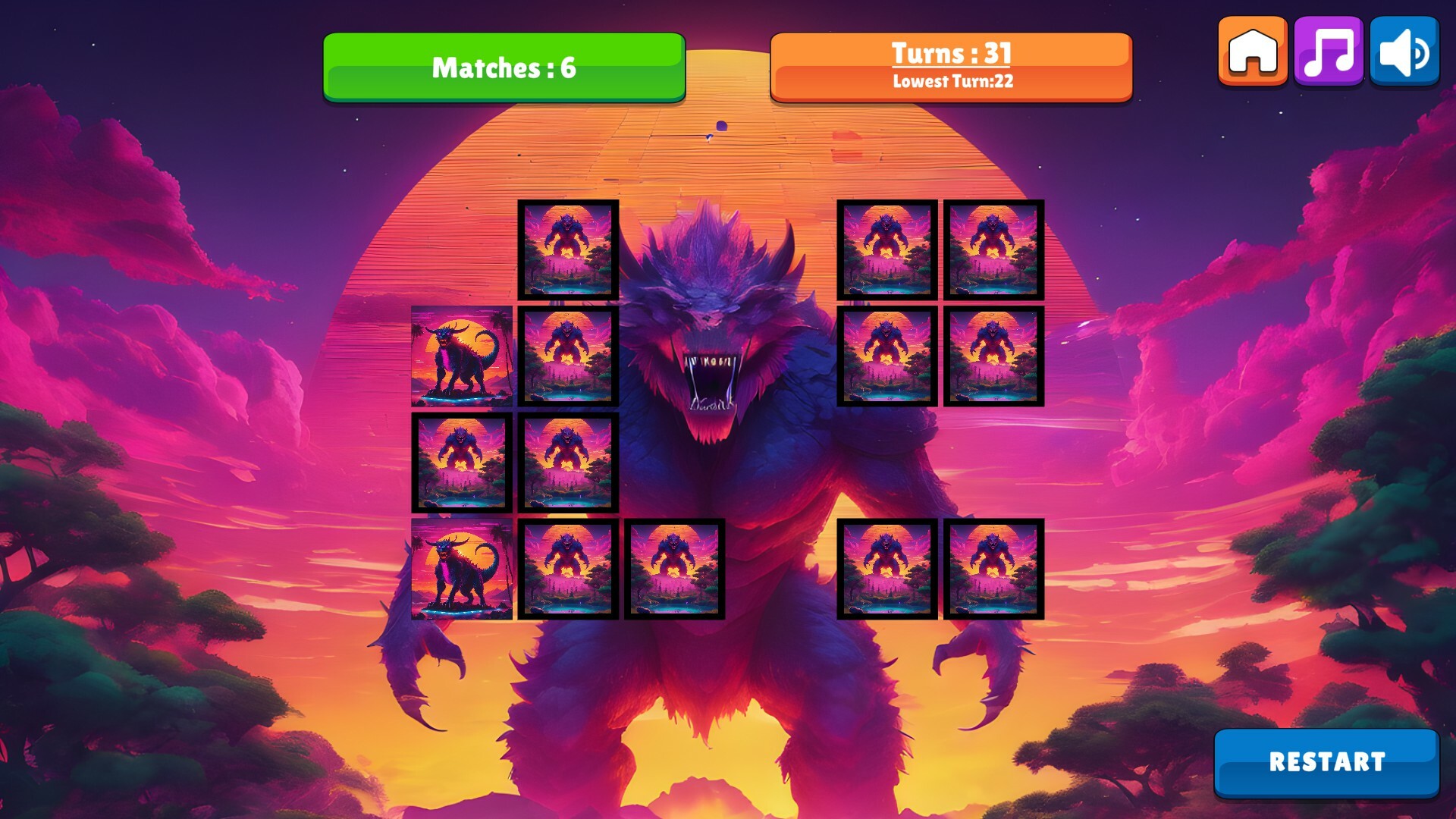 #2. OG Memory: Synthwave Monsters (Steam) 由: OG Games