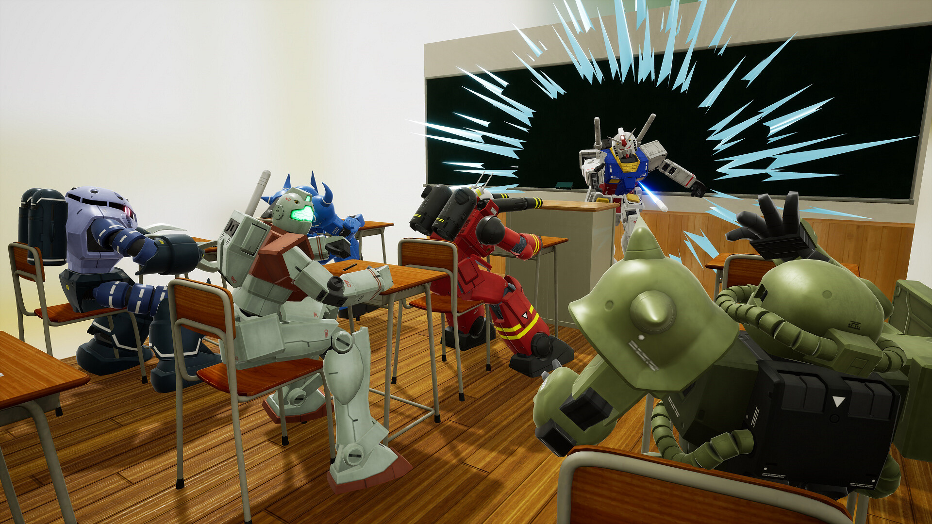 GUNDAM BREAKER 4 - Diorama Pack 3 - Class Room Set & Haro Featured Screenshot #1