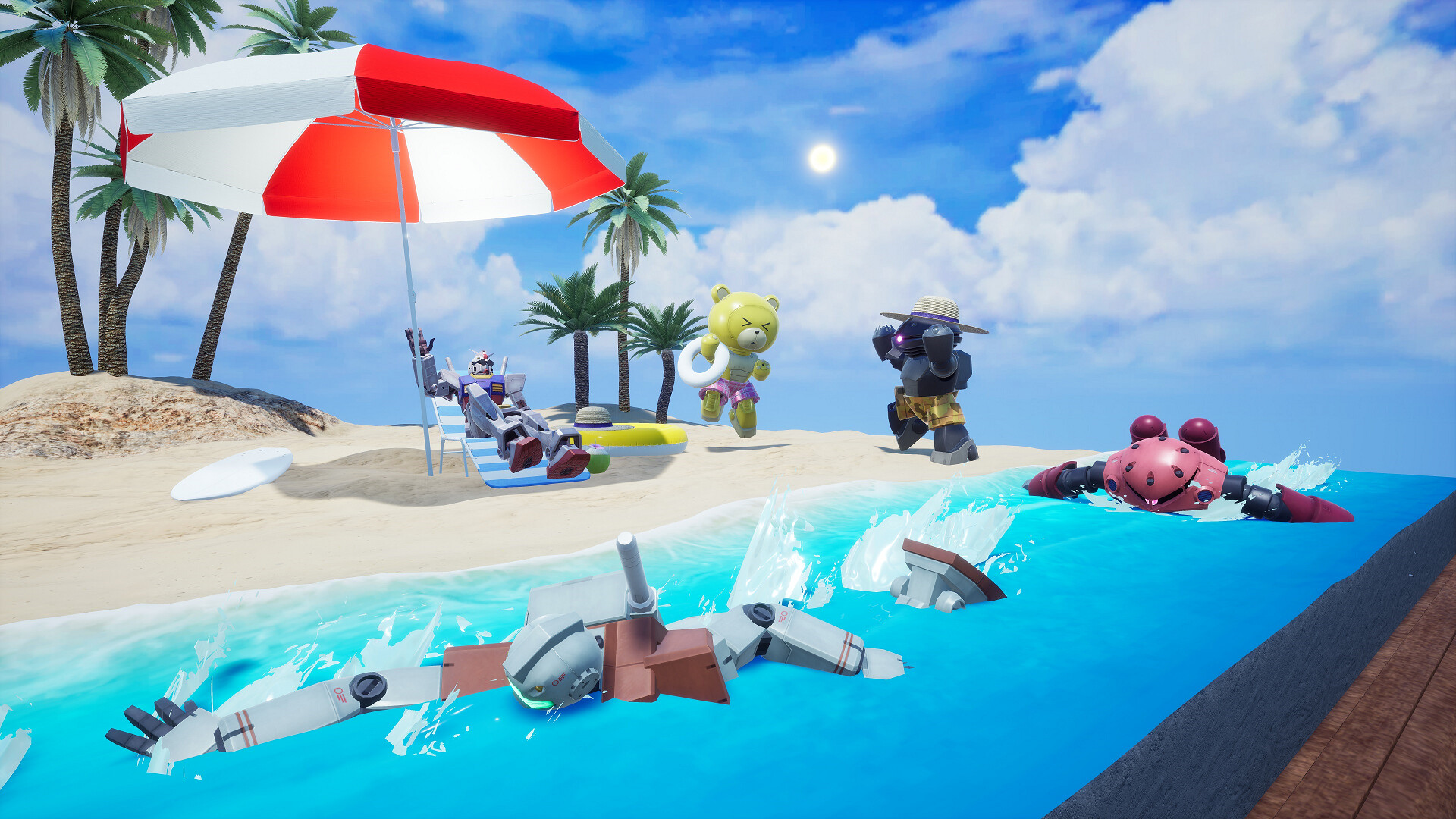 GUNDAM BREAKER 4 - Diorama Pack 4 - Beach Set & Effect Featured Screenshot #1