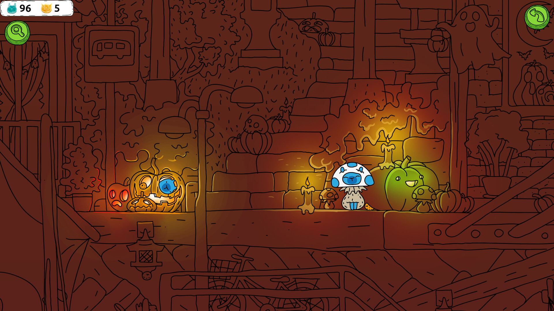 Hidden Capybaras with Orange and Pumpkins: Spooky Halloween Edition screenshot #1