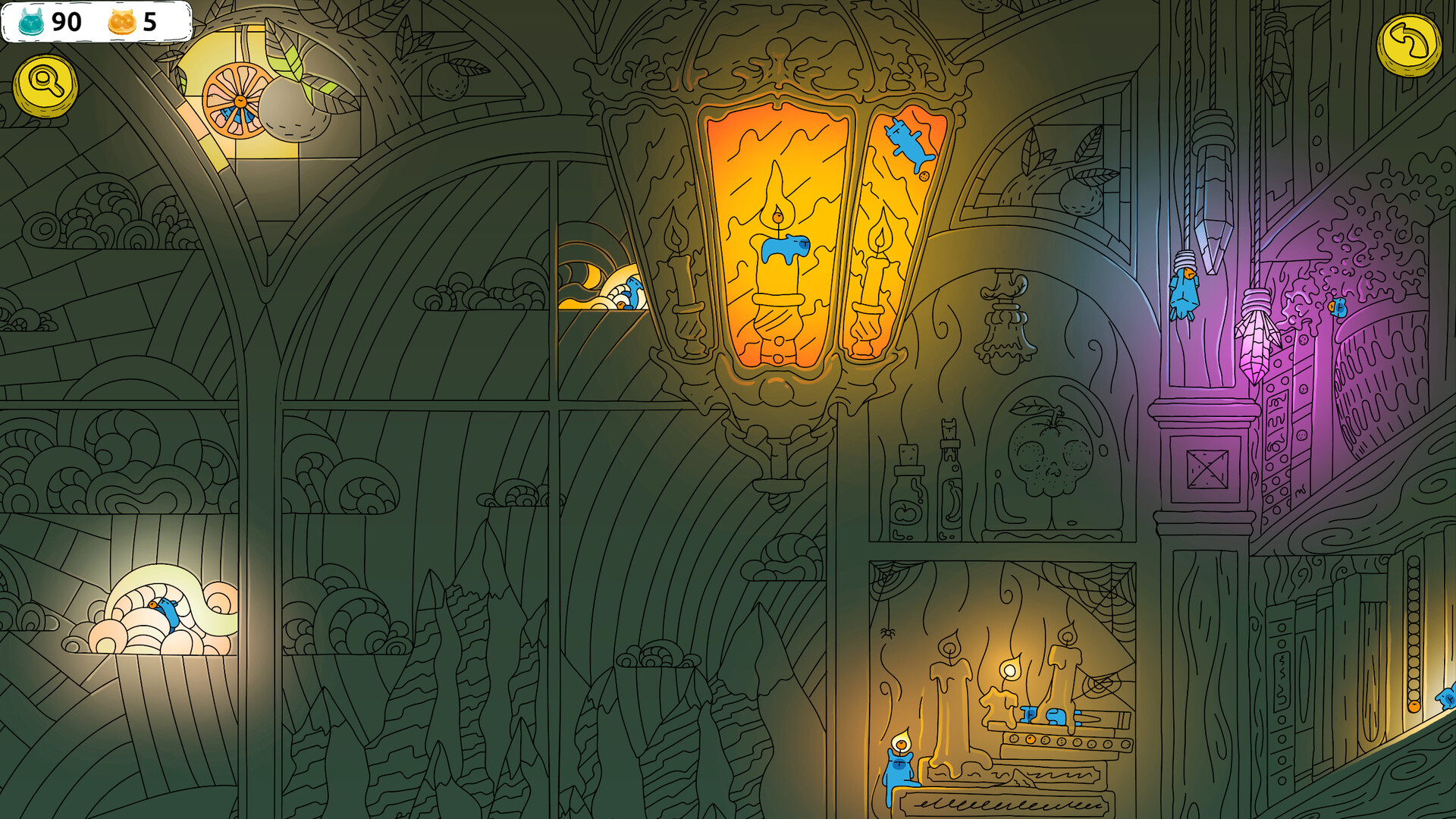 Hidden Capybaras with Orange in the Whimsical Library screenshot #1
