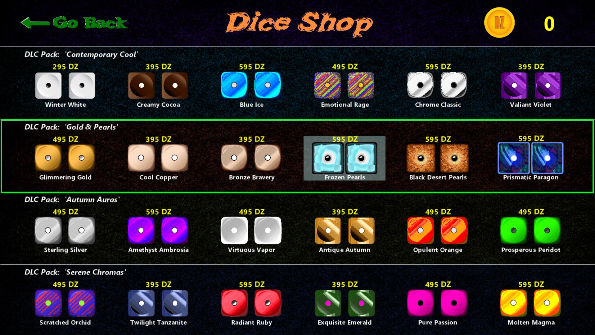 Dice-Zee! - Dice Pak: "Gold & Pearls" Featured Screenshot #1