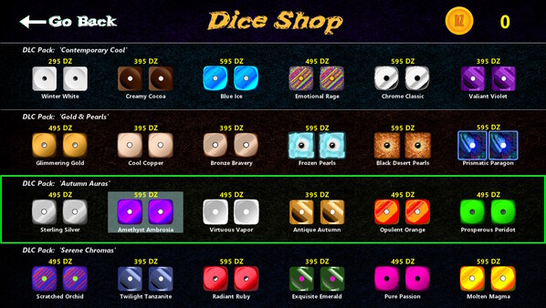Dice-Zee! - Dice Pak: "Autumn Auras" screenshot 1