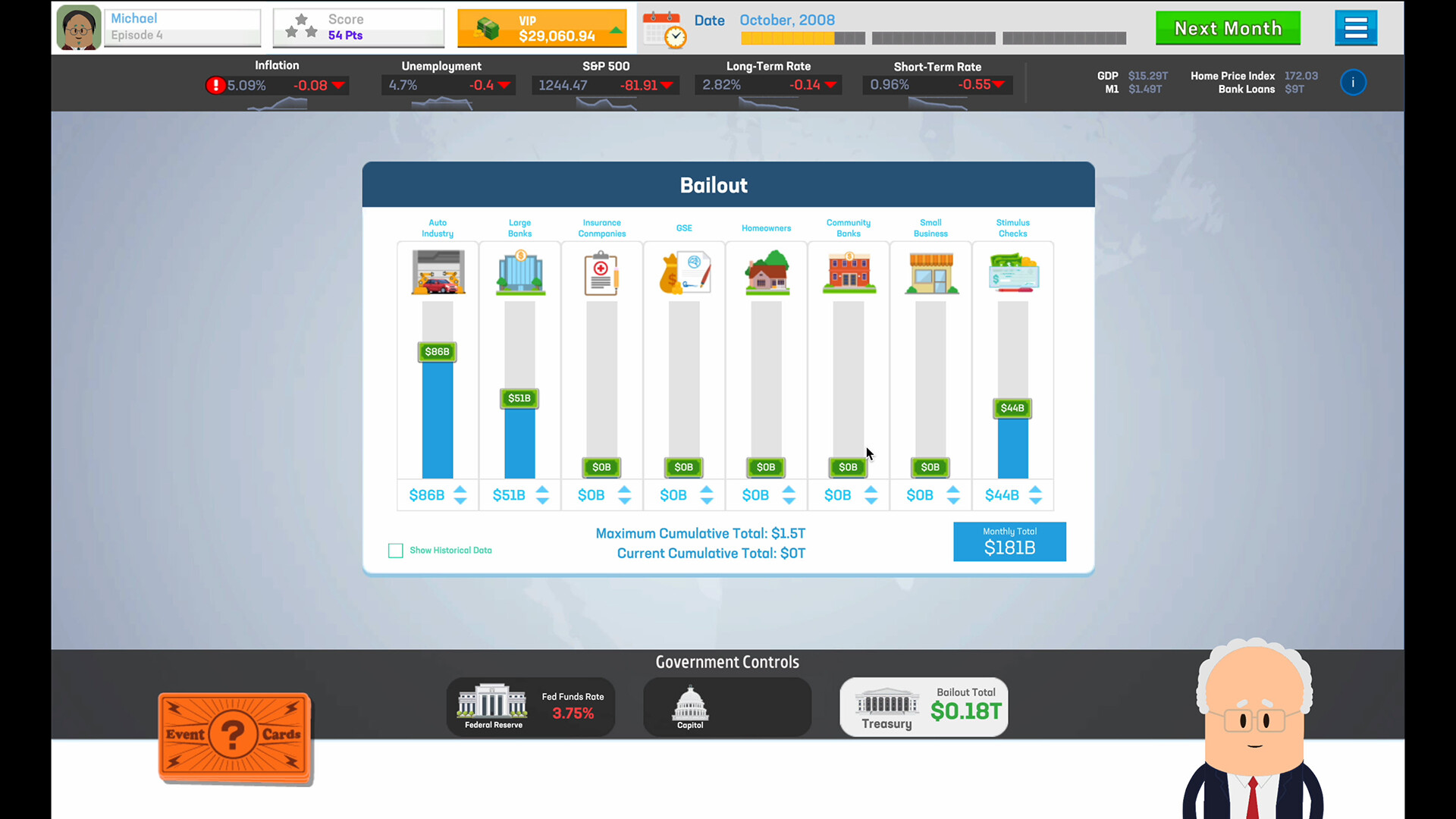 #9. Beat the Fed (Steam) 由: TideMill Group LLC