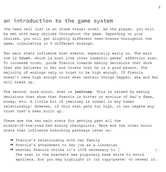 the head well lost - player's guide and walkthrough screenshot 1