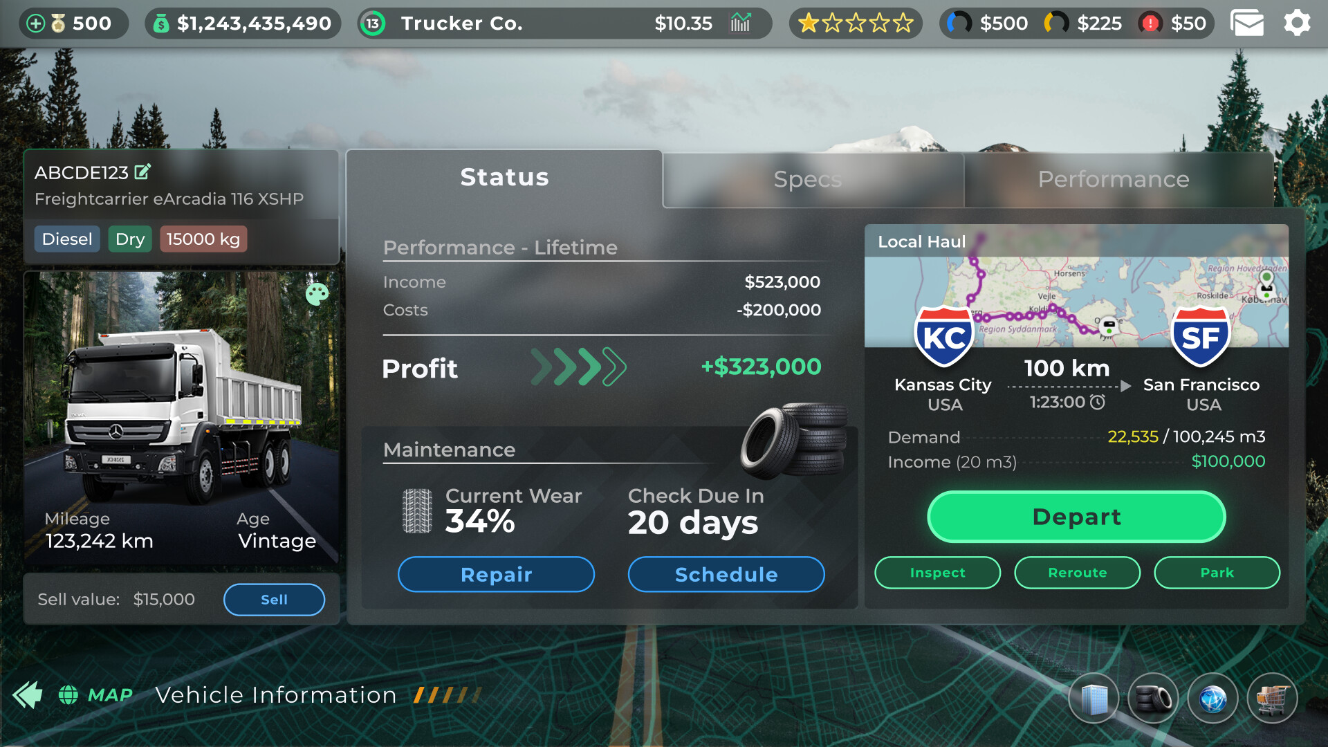 Truck Manager screenshot #1