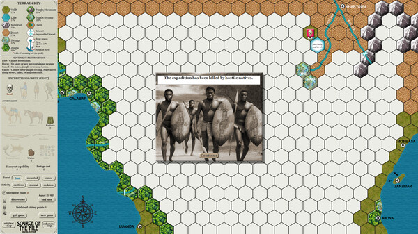 Screenshot z Source of the Nile Digital Edition