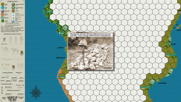 Screenshot z Source of the Nile Digital Edition
