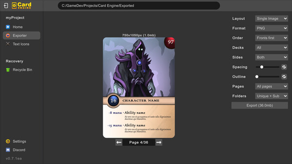 Card Engine Screenshot