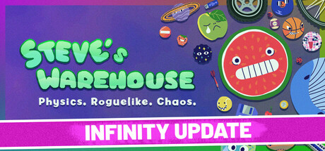 Steve's Warehouse: Physics. Roguelike. Chaos. banner