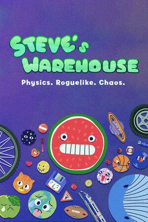 Cover art of Steve's Warehouse: Physics. Roguelike. Chaos.