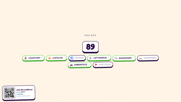 Screenshot of The Gif Game gameplay showing in-action mechanics