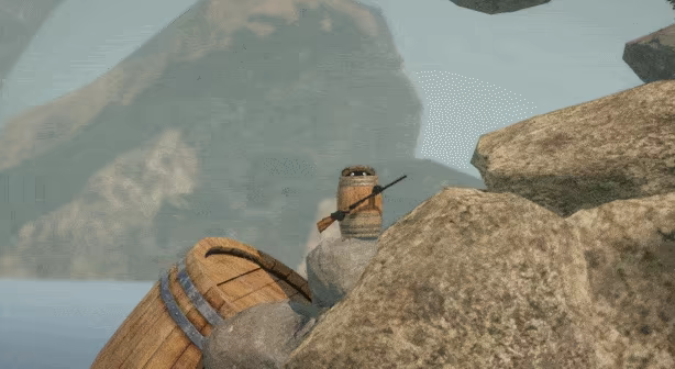 Climbing In Barrel With Double-Barrel video 1