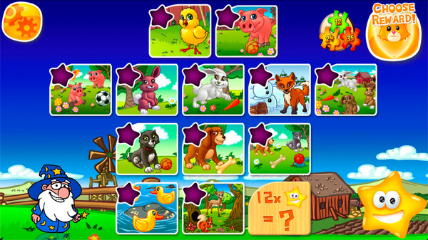 Animal Farm Jigsaw Games for Toddlers, Babys and Kids.