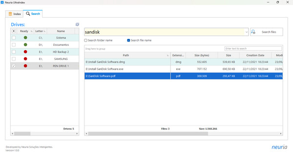 Screenshot z Neuria UltraIndex Screenshot z Neuria UltraIndex