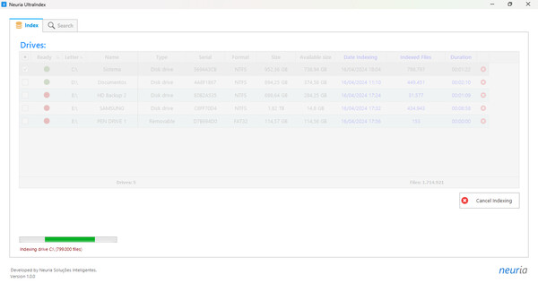 Screenshot z Neuria UltraIndex Screenshot z Neuria UltraIndex