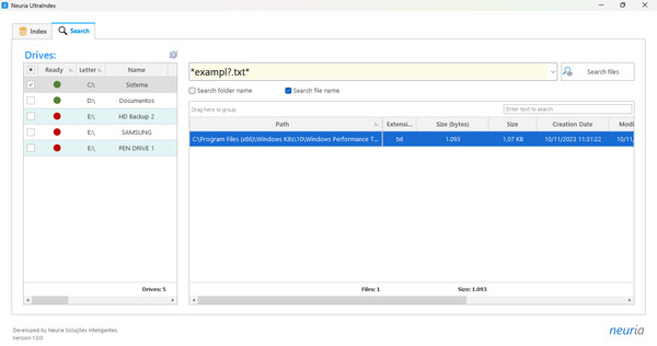 Screenshot z Neuria UltraIndex Screenshot z Neuria UltraIndex