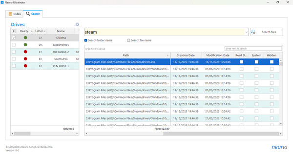 Screenshot z Neuria UltraIndex Screenshot z Neuria UltraIndex