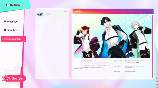 Stellifier - an otome game inspired by older idols screenshot 4