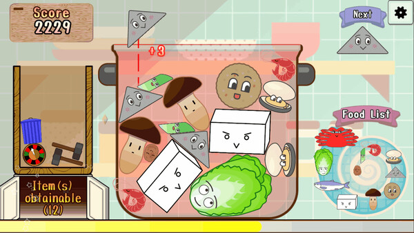 Screenshot of Hot Pot Game gameplay showing in-action mechanics