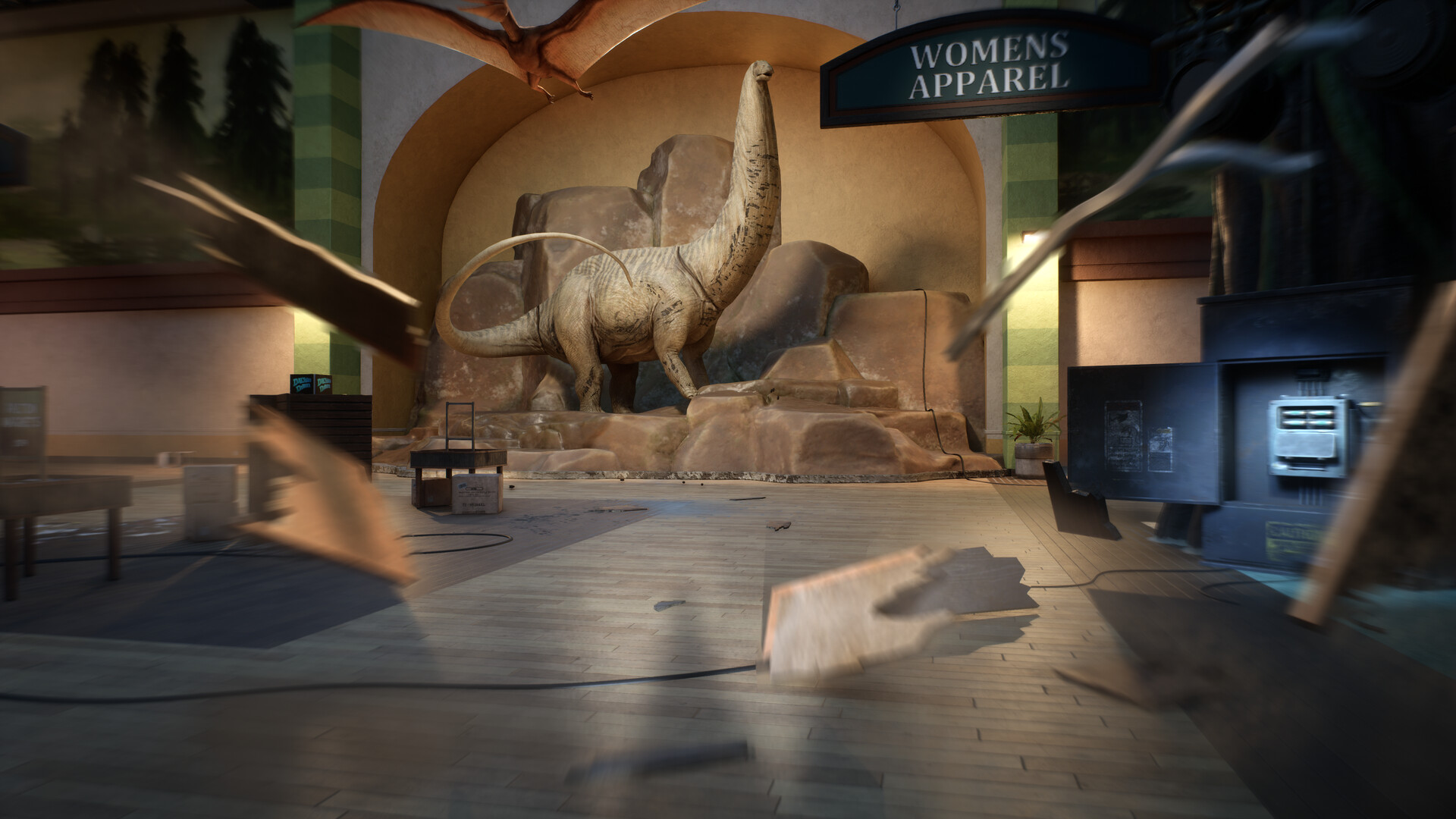 L'horror a base di parkour con i dinosauri Terrible Lizards: niente armi, nella demo si sopravvive solo scappando 3 Screenshot di gioco di Terrible Lizards dalla galleria Steam