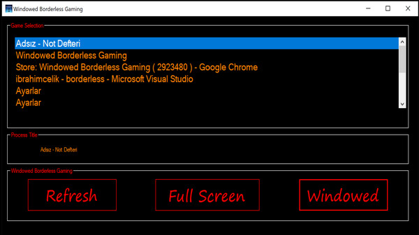 Windowed Borderless Gaming