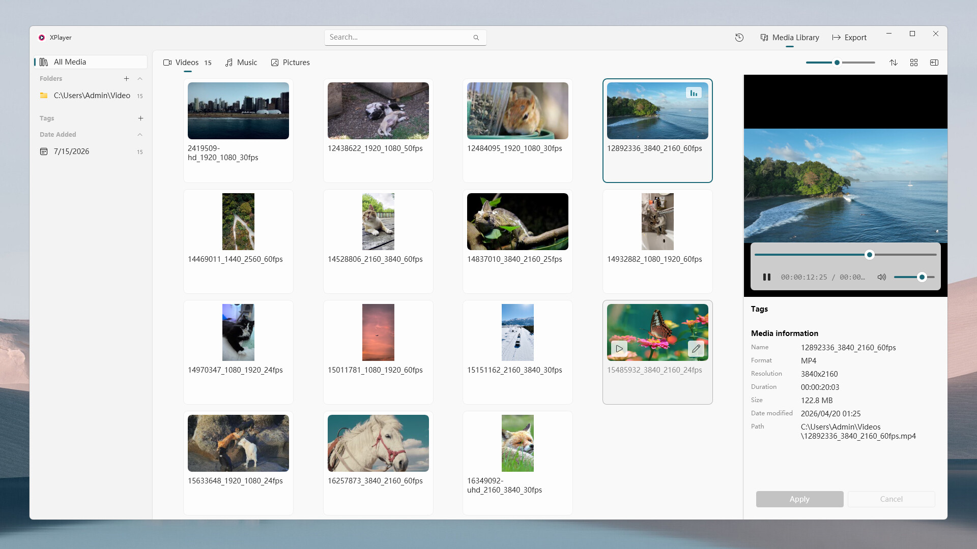 XPlayer screenshot 1