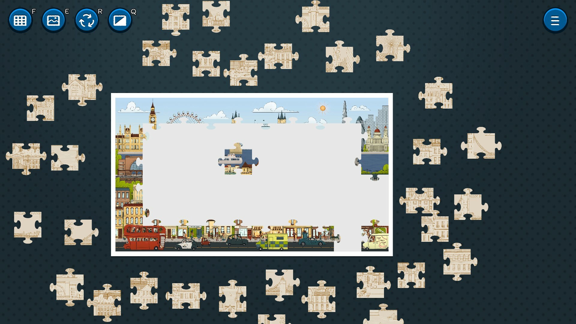 Hidden Cats in Jigsaw Puzzle - London Featured Screenshot #1