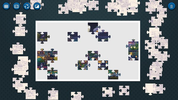 Hidden Cats in Jigsaw Puzzle - Spooky Town