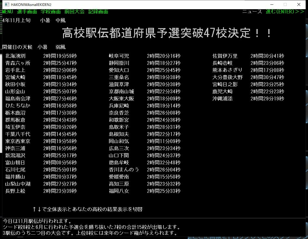 screenshot of 箱庭小駅伝2 6