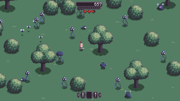 Screenshot of Knight Runner: Blade and Bolt gameplay showing in-action mechanics