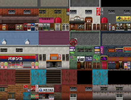 KHAiHOM.com - RPG Maker MZ - SERIALGAMES Living Good City Tileset - 80's Scene SET