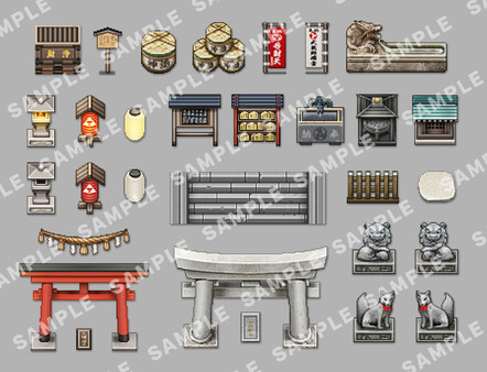 RPG Maker MV - SERIALGAMES Living Good City Tileset - Shrine and Temples SET screenshot 7