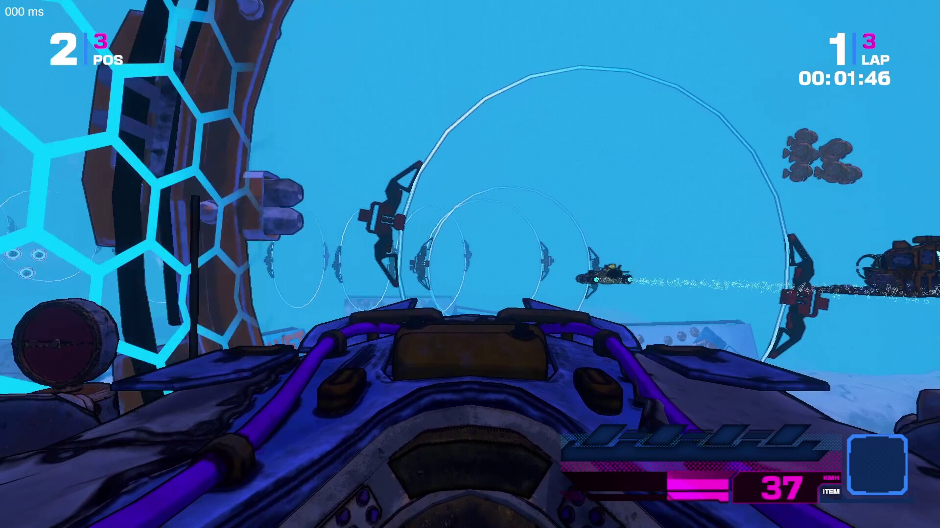 screenshot of AguaBlitz: Alien Racer 2