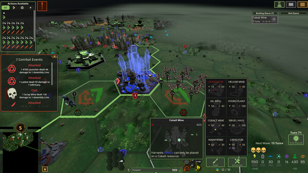 Screenshot of Mordfield Command gameplay showing in-action mechanics