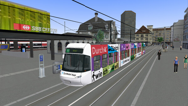 OMSI 2 Add-on Zürich Tram Linie 11 — скриншот 10