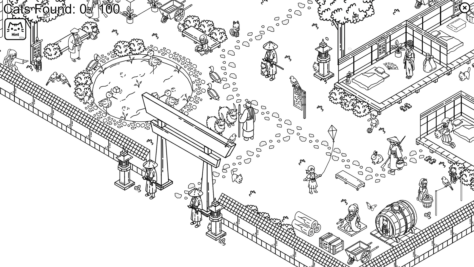 Hidden Felines: Japanese Village screenshot #1