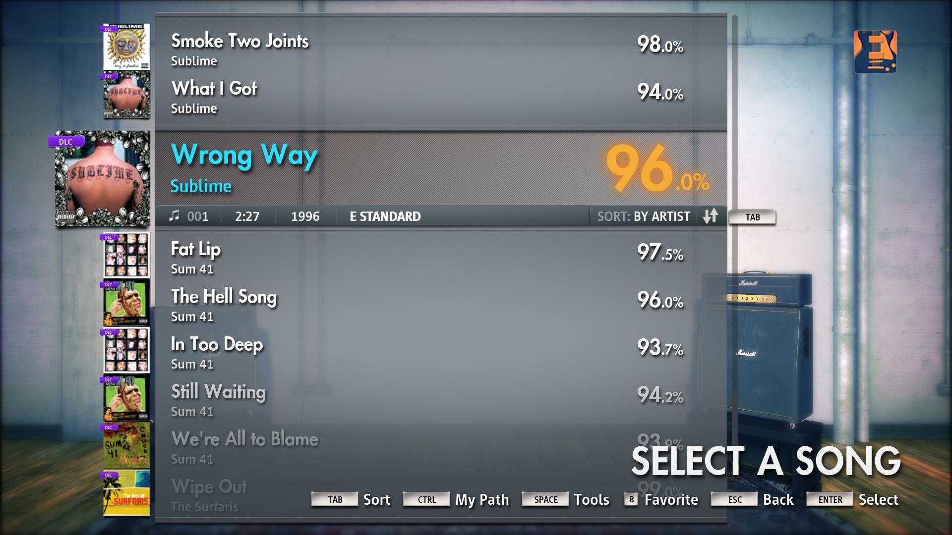 Rocksmith 2014 Sublime - Wrong Way screenshot thumbnail screenshot 3