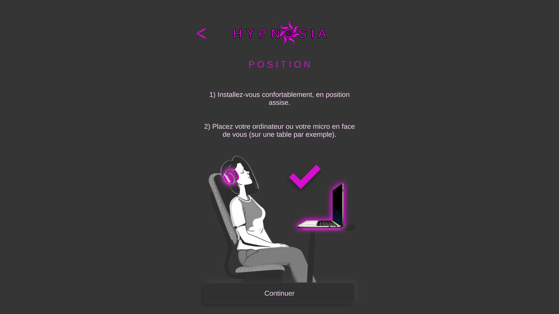 Hypnosia - Application d'Hypnose avec Reconnaissance Vocale screenshot #1