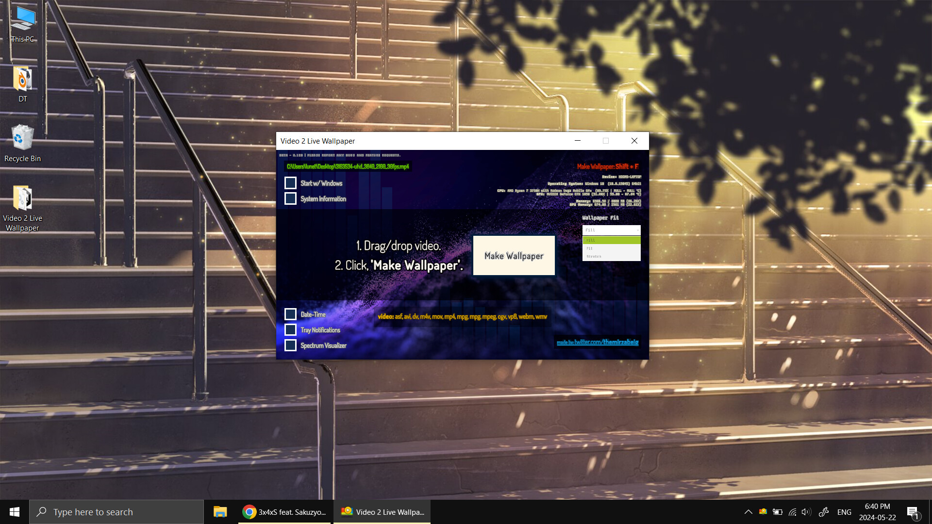 Video 2 Live Wallpaper screenshot #1