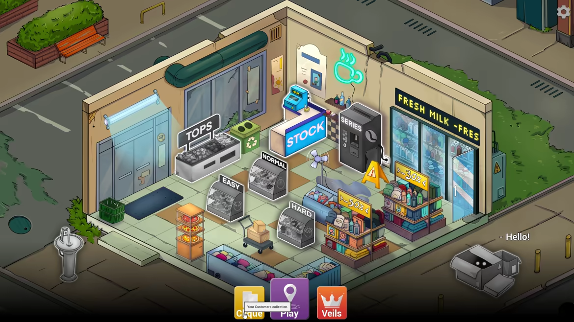 In Shop Crush, you can upgrade customers, and learn their stories.