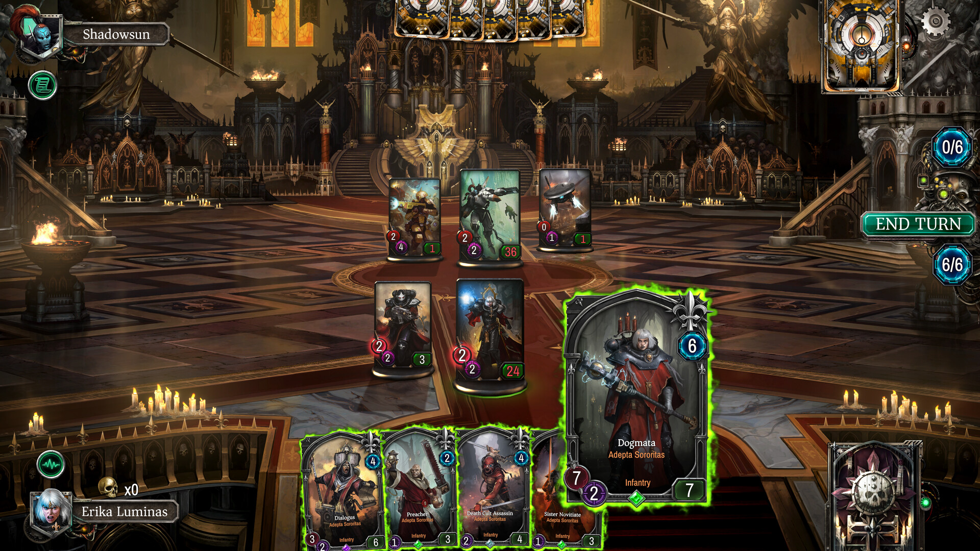Warhammer 40,000: Warpforge - Sororitas starter bundle PC gameplay screenshot 1 of 2