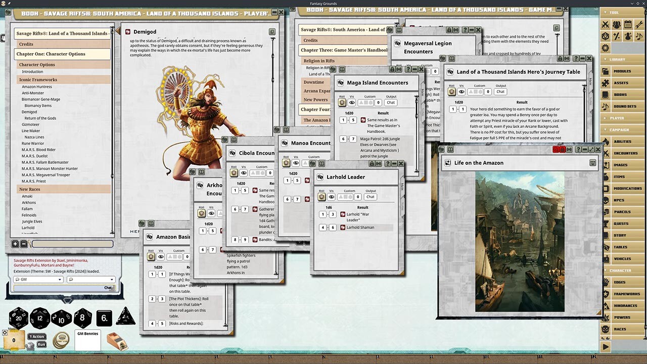 Fantasy Grounds - Savage Rifts(R): Land of a Thousand Islandsのスクリーンショット 1