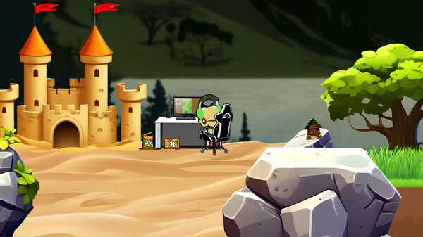 Screenshot of Streamer Content: a simple mechanic, a simple game gameplay showing in-action mechanics