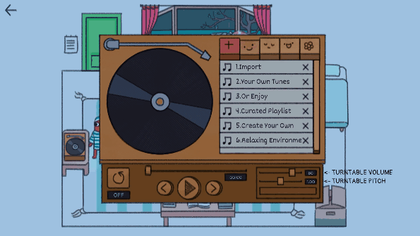 Stay Home, It Rains Outside – Cozy Simulation Game for PC Turntable