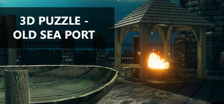 3d puzzle - old sea port vertical card thumbnail
