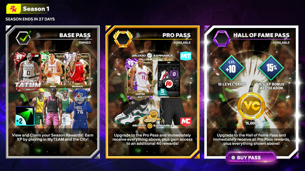 NBA 2K25 Hall of Fame Pass: Season 1