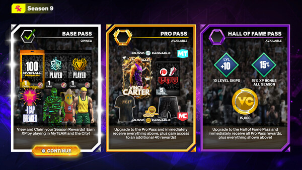 NBA 2K25 Pro Pass: Season 9